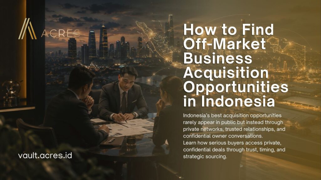 How to Find Off-Market Business Acquisition Opportunities in Indonesia